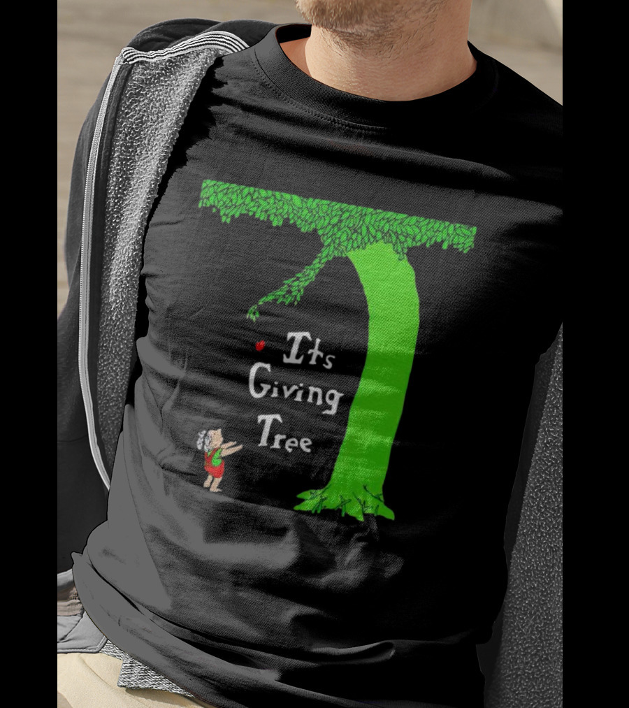 Its Giving Tree With Child And Green Tree T-Shirt