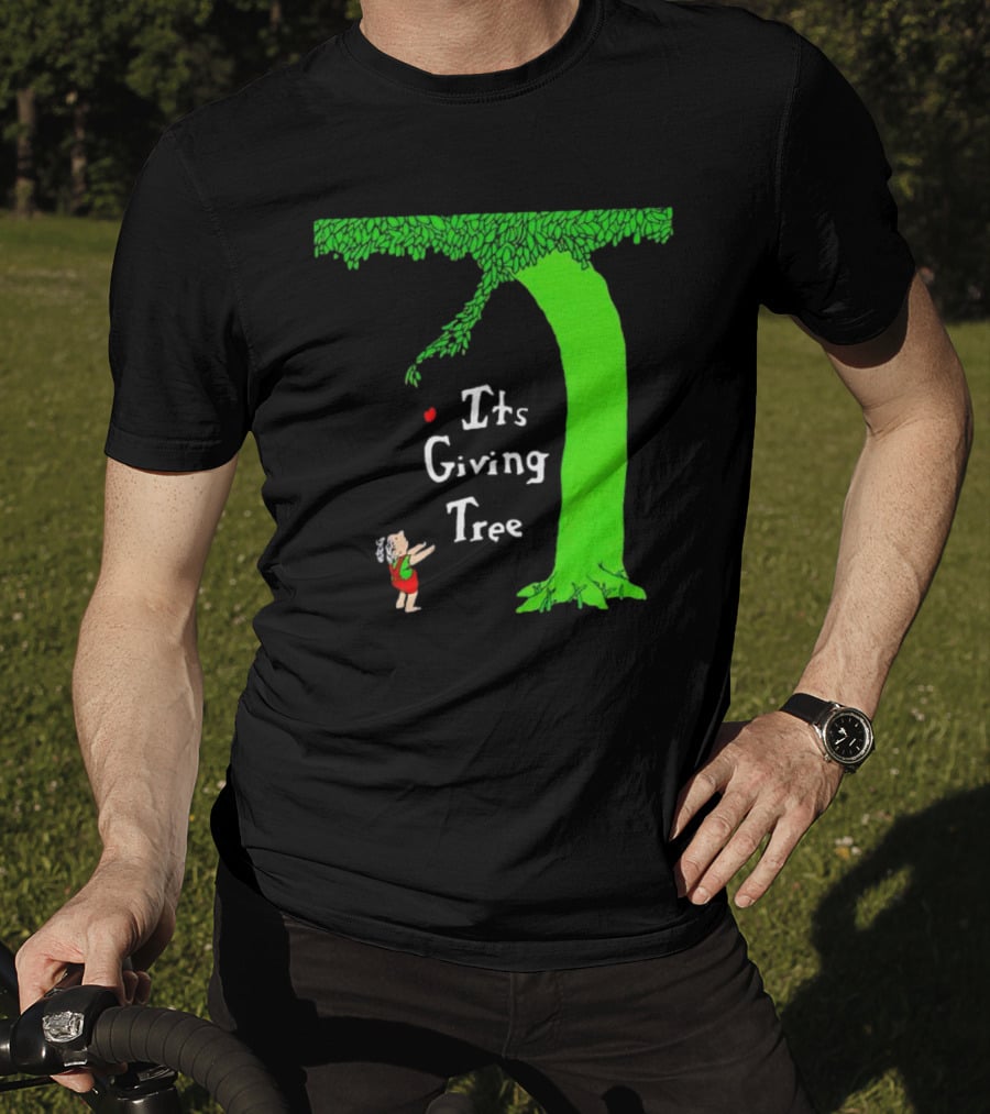 Its Giving Tree With Child And Green Tree T-Shirt