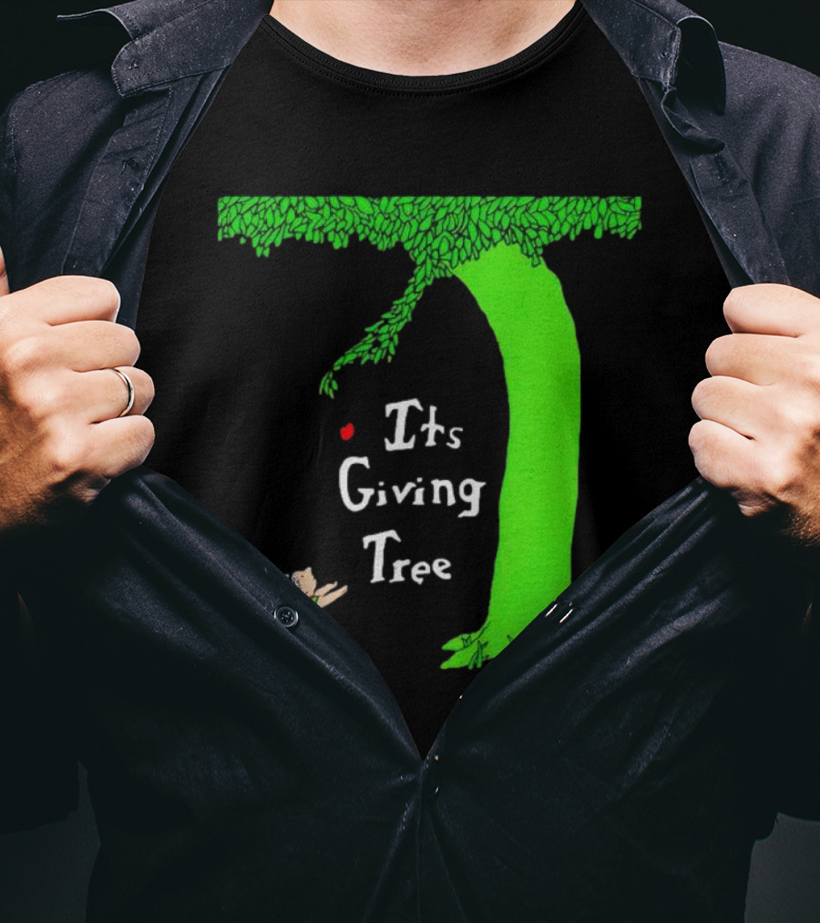 Its Giving Tree With Child And Green Tree T-Shirt