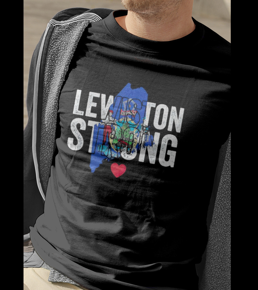 Lewiston Strong Maine Heart T-Shirt
