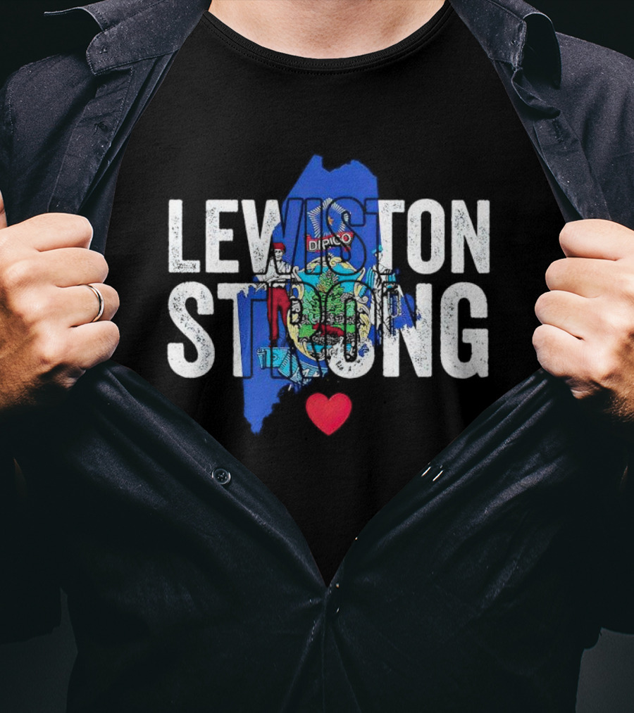 Lewiston Strong Maine Heart T-Shirt