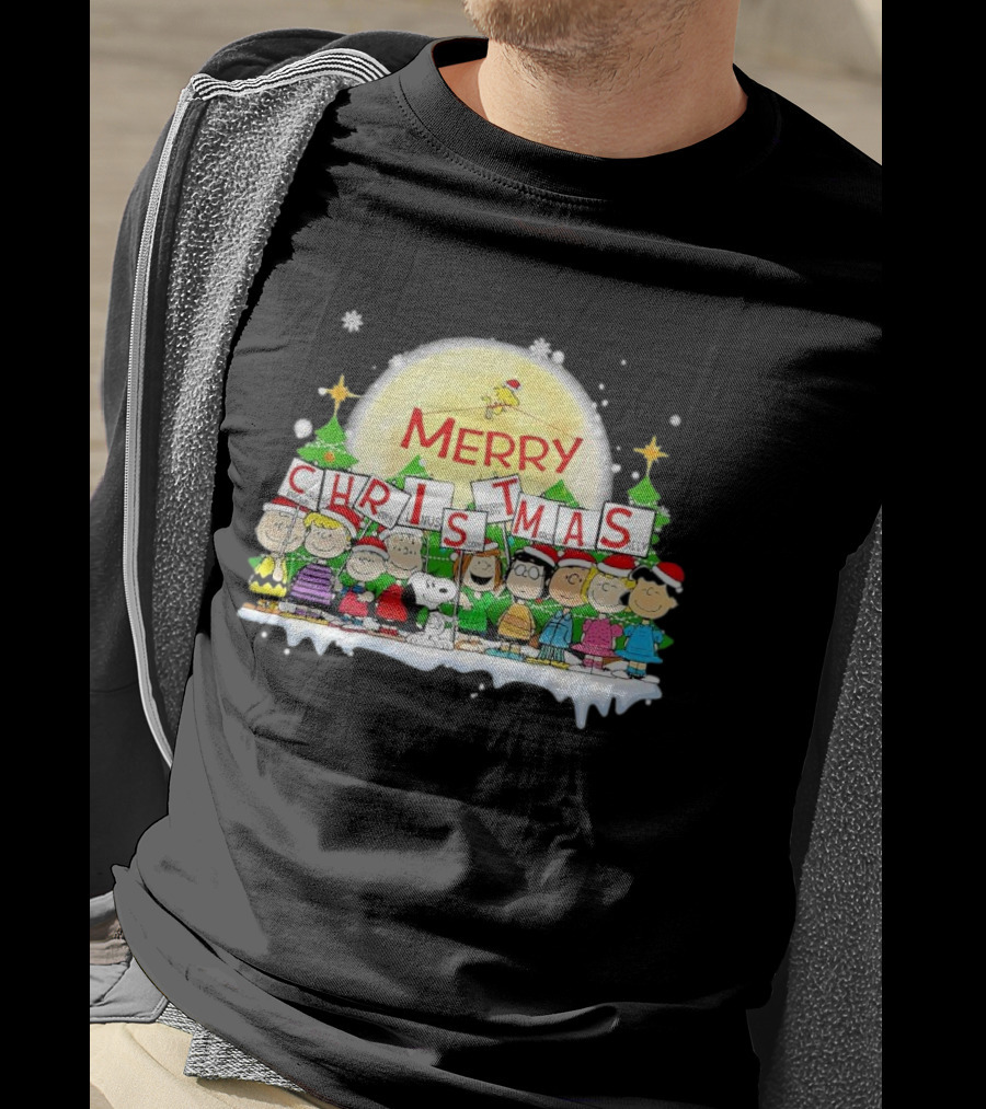 Peanuts Characters Merry Christmas T-Shirt