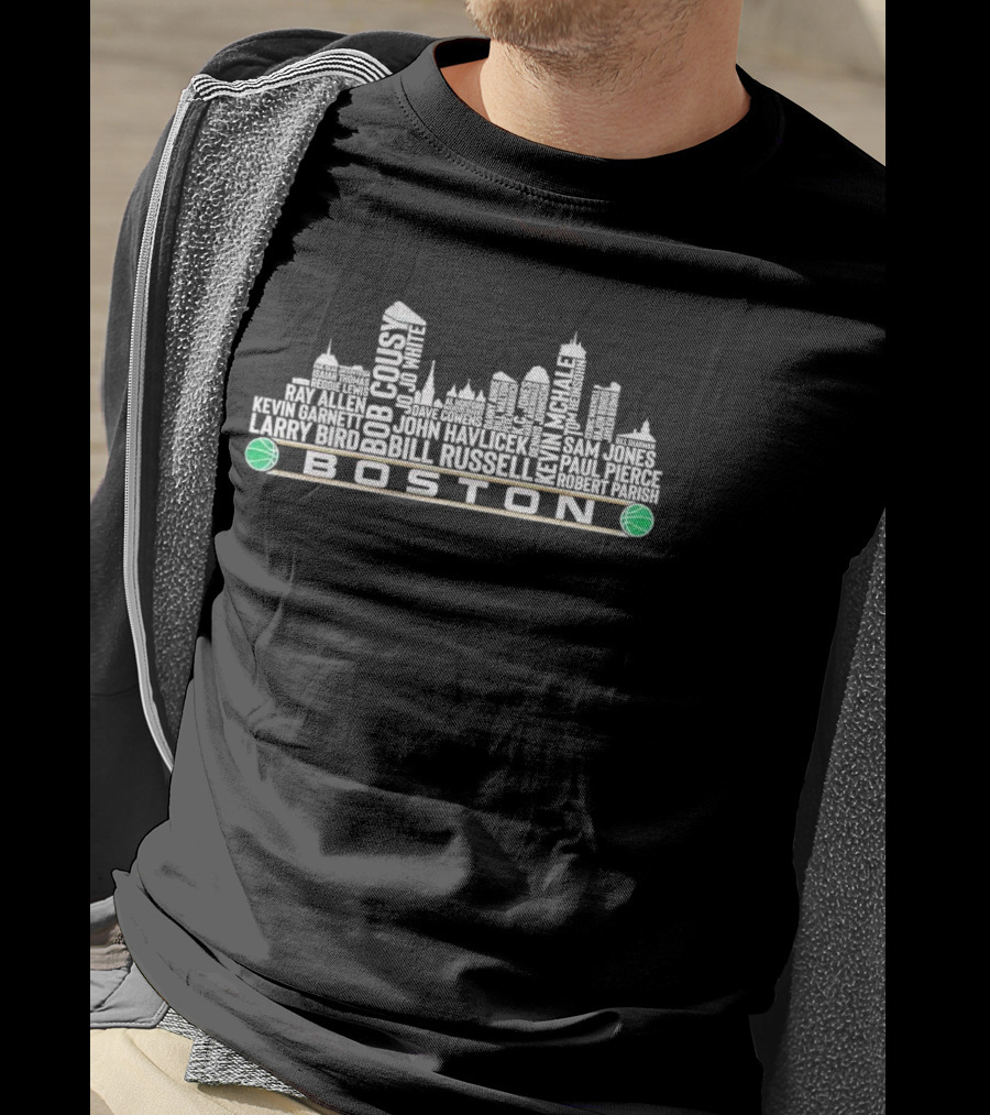 Boston Celtics Legends City Skyline T-Shirt