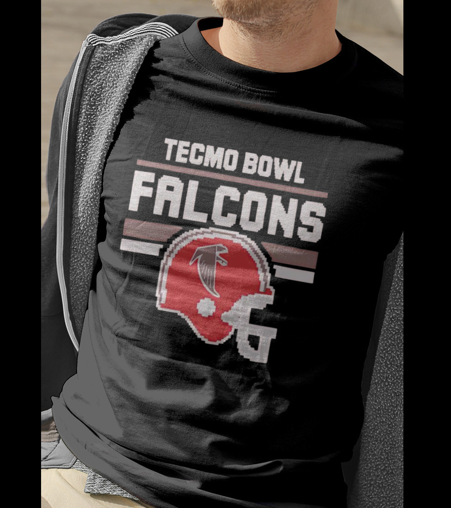 Tecmo Bowl Falcons Helmet Retro Atlanta Football T-Shirt