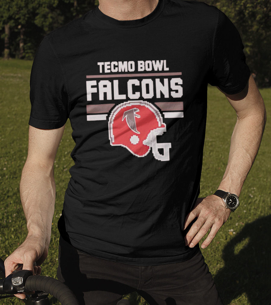 Tecmo Bowl Falcons Helmet Retro Atlanta Football T-Shirt
