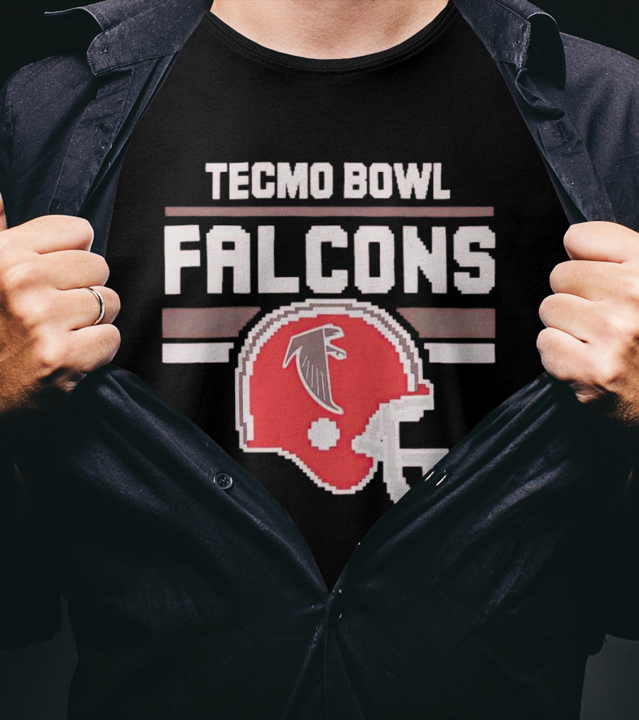 Tecmo Bowl Falcons Helmet Retro Atlanta Football T-Shirt