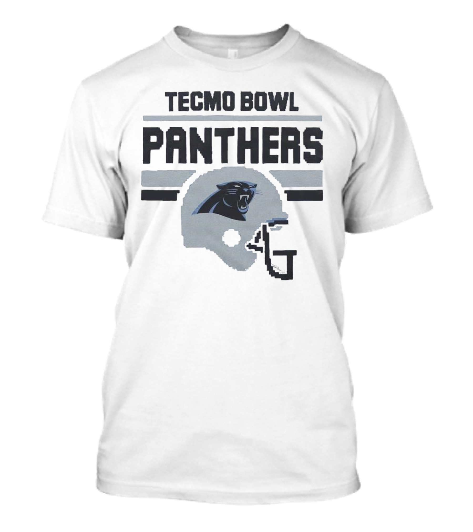 Tecmo Bowl Panthers Carolina Football Helmet T-Shirt