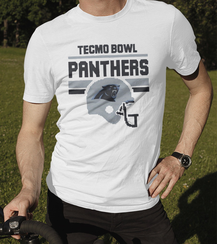 Tecmo Bowl Panthers Carolina Football Helmet T-Shirt