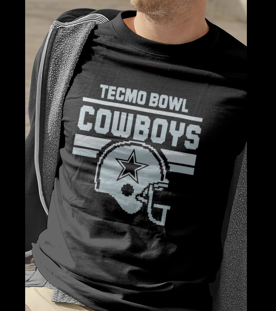 Tecmo Bowl Cowboys Helmet Vintage Pixel T-Shirt