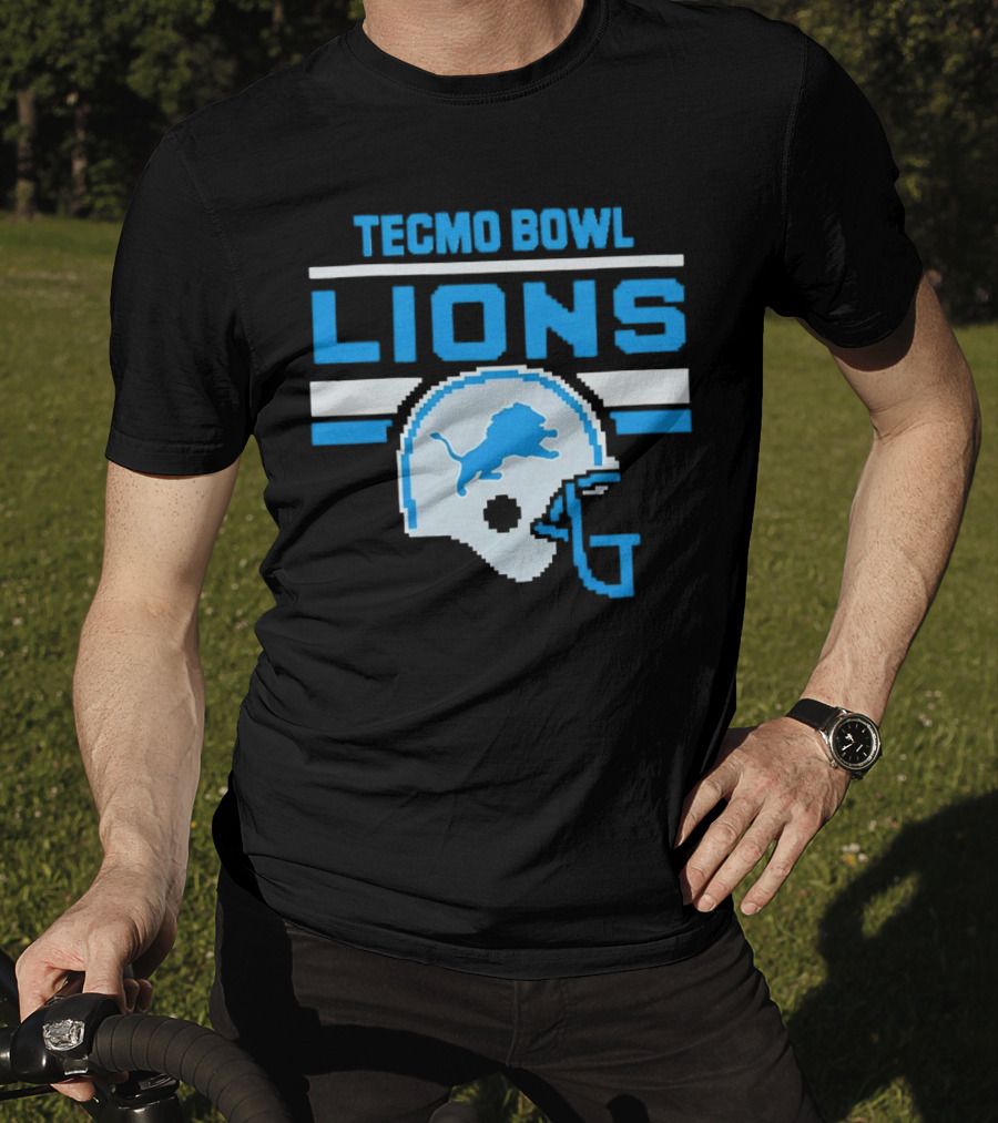 Tecmo Bowl Lions Helmet Detroit T-Shirt
