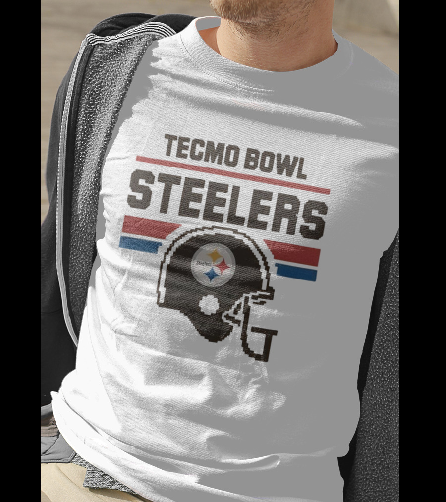 Tecmo Bowl Steelers Pittsburgh Logo Helmet T-Shirt