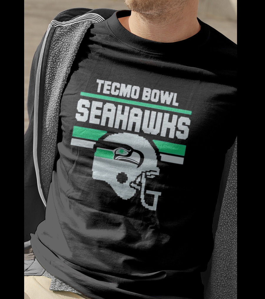 Tecmo Bowl Seattle Seahawks Helmet T-Shirt