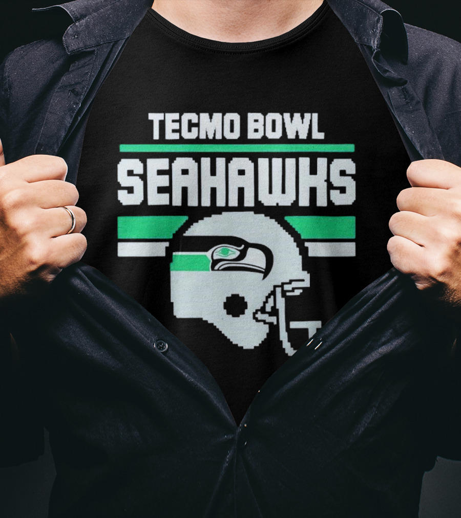 Tecmo Bowl Seattle Seahawks Helmet T-Shirt