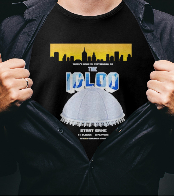 8-Bit Start Game Pittsburgh PA The Igloo Retro Skyline T-Shirt