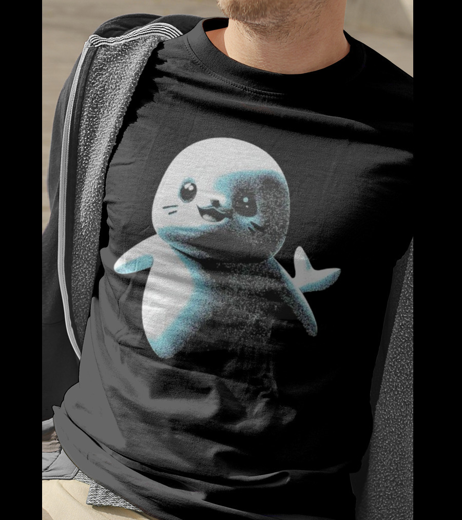 Distressed Spectre Sappy Seals Cute Sea Animal T-Shirt