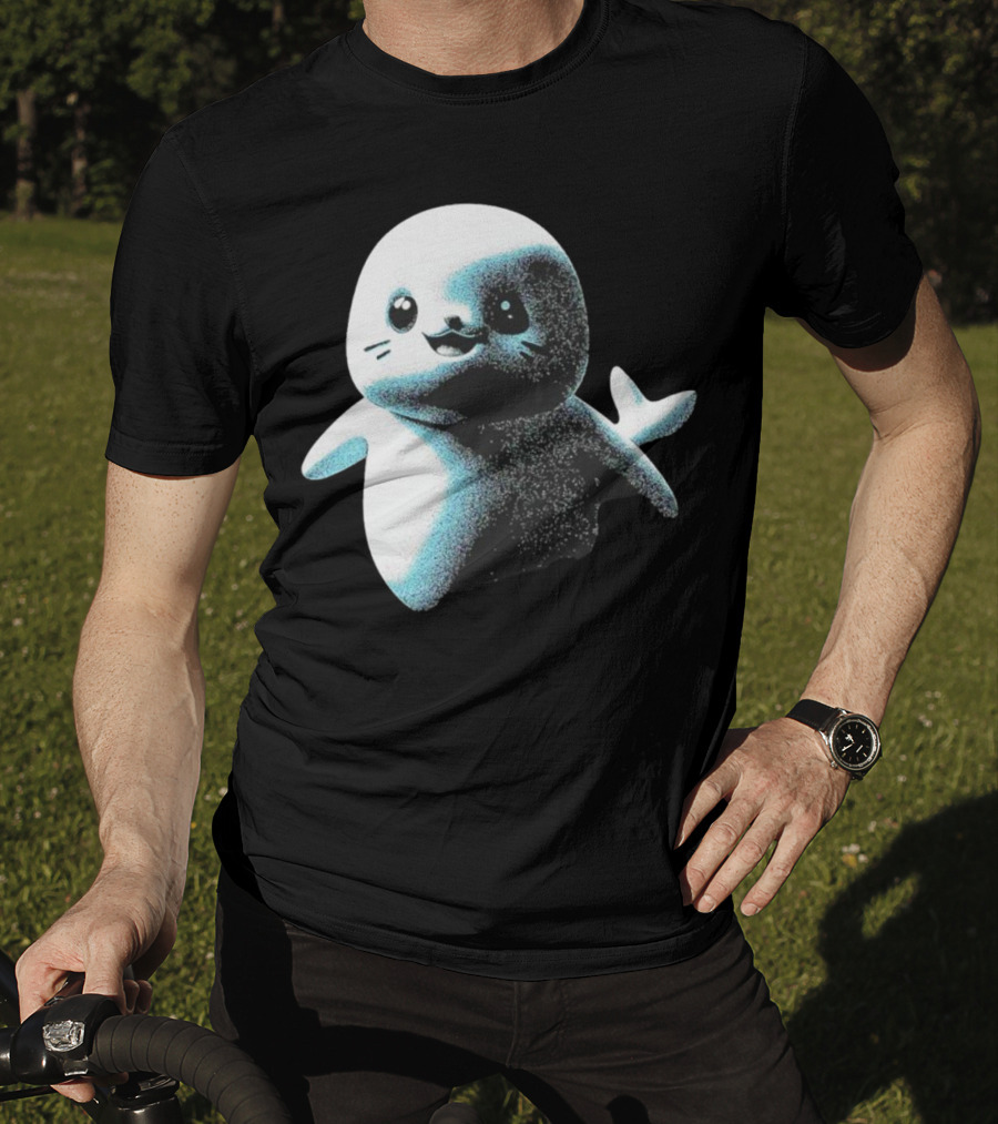 Distressed Spectre Sappy Seals Cute Sea Animal T-Shirt