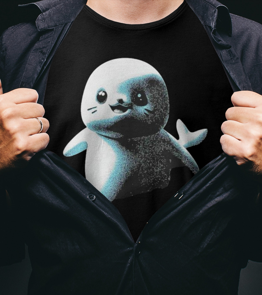 Distressed Spectre Sappy Seals Cute Sea Animal T-Shirt