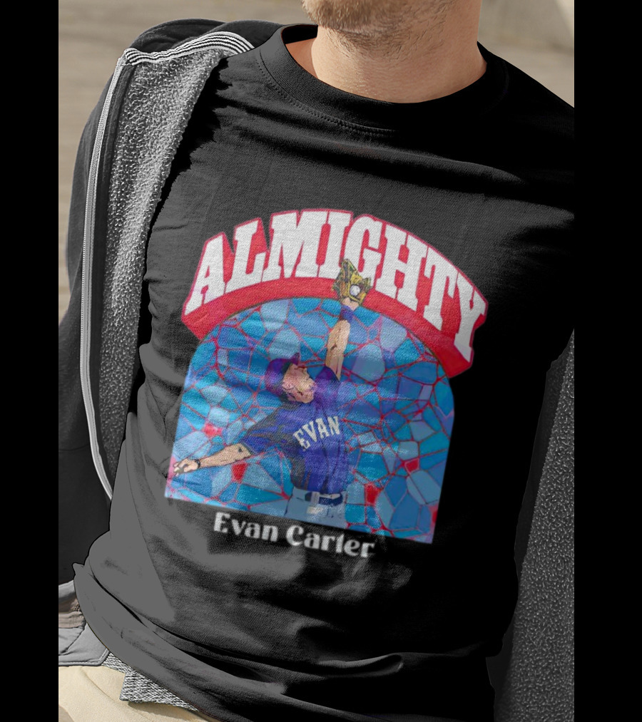 Evan Carter Almighty Baseball Texas T-Shirt