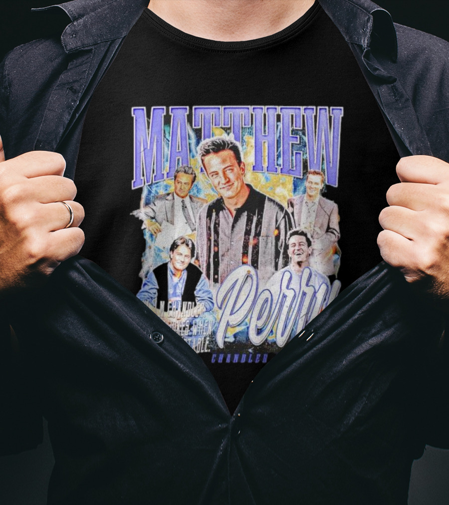 MATTHEW PERRY Chandler Bing I'm Unemployable T-Shirt