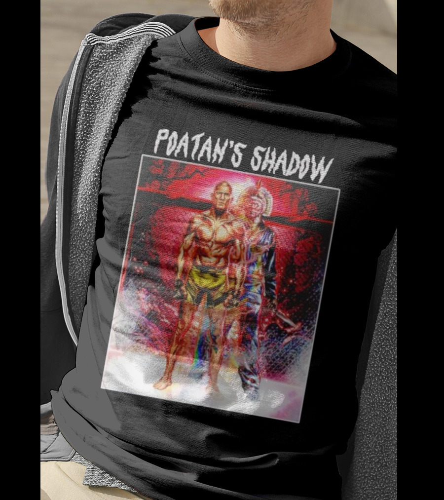 Poatan's Shadow Dual Persona Warrior In Fight Arena T-Shirt
