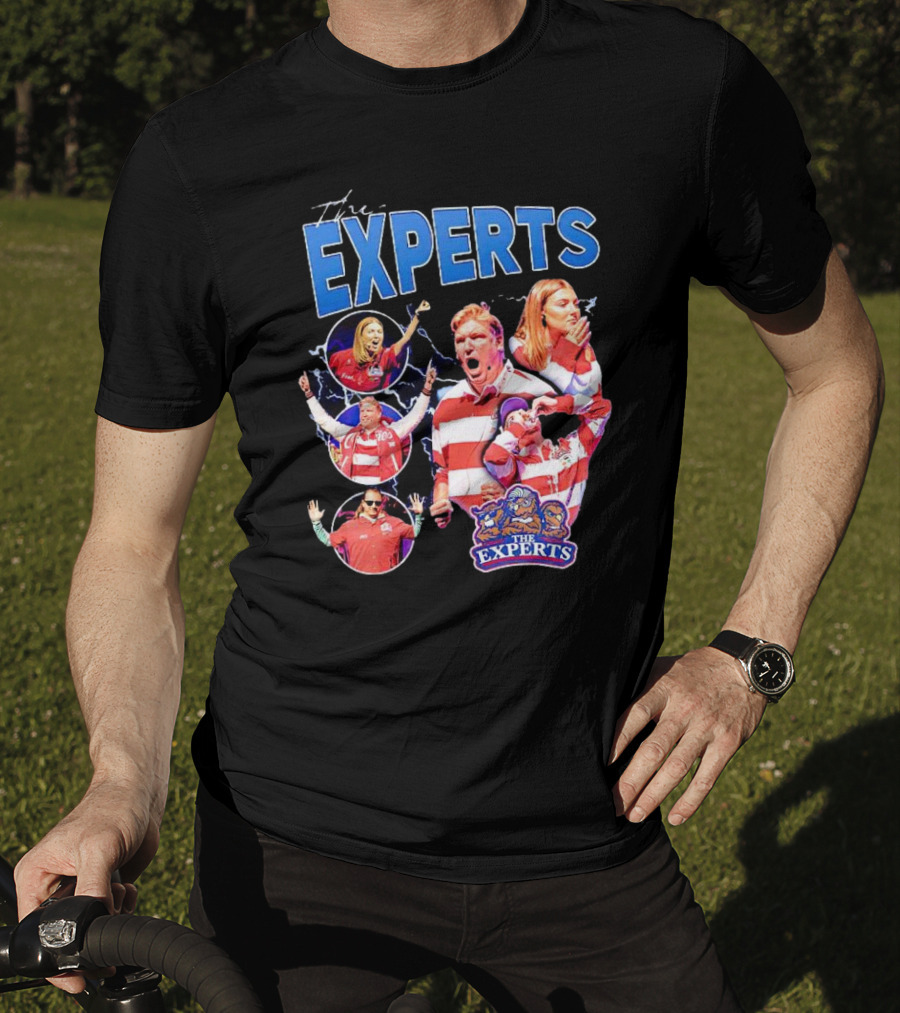 The Experts Team Football Enthusiasts In Red And White Stripes T-Shirt