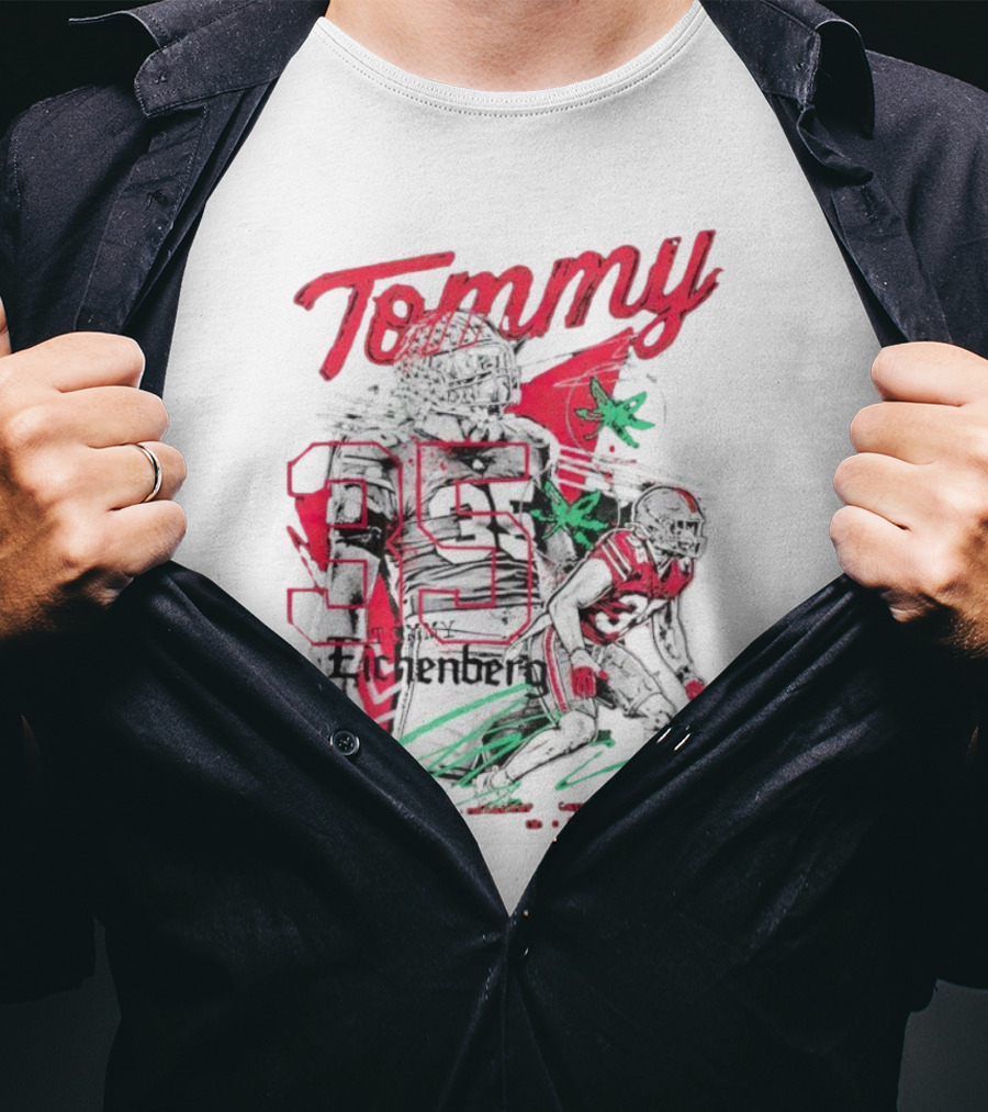 Tommy Eichenberg 35 Ohio State Buckeyes Football Captain T-Shirt