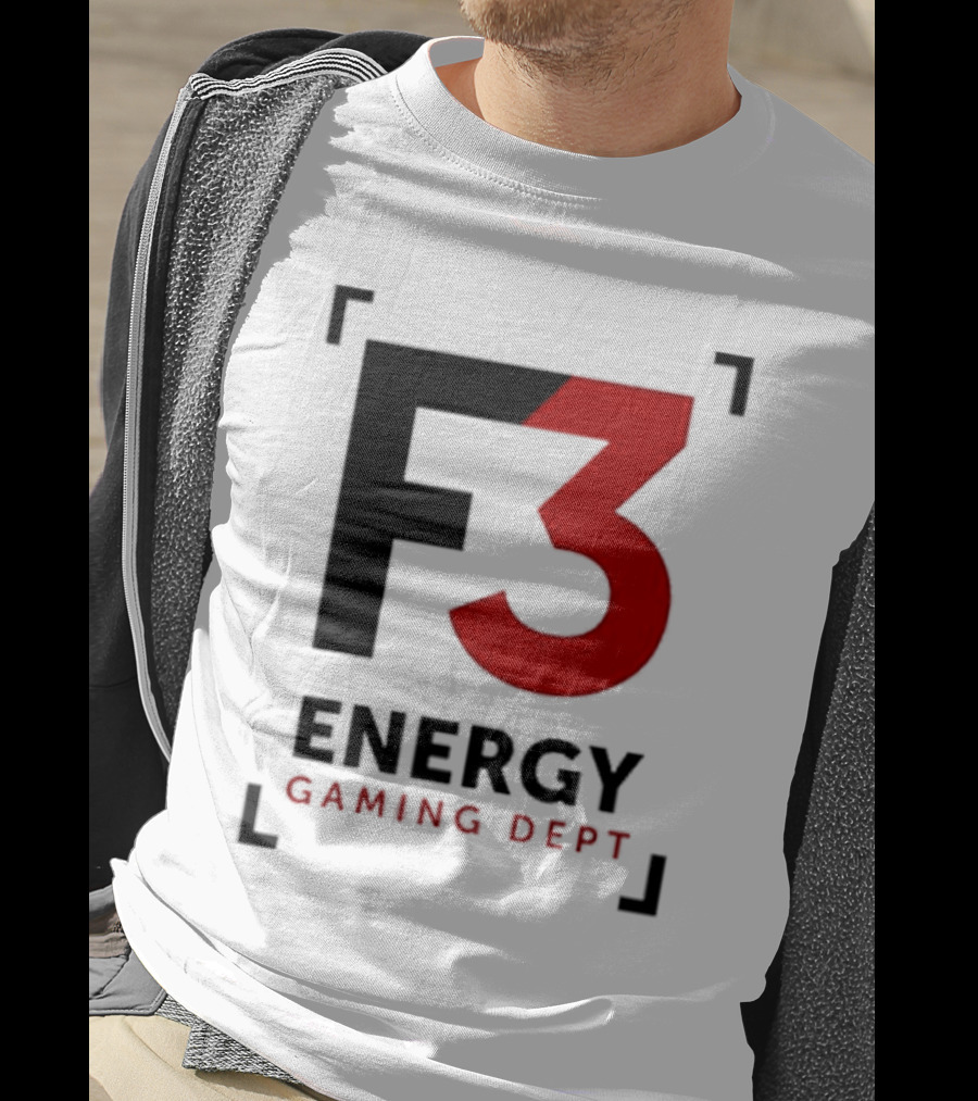 F3 Energy Gaming Dept Bold Red And Black T-Shirt