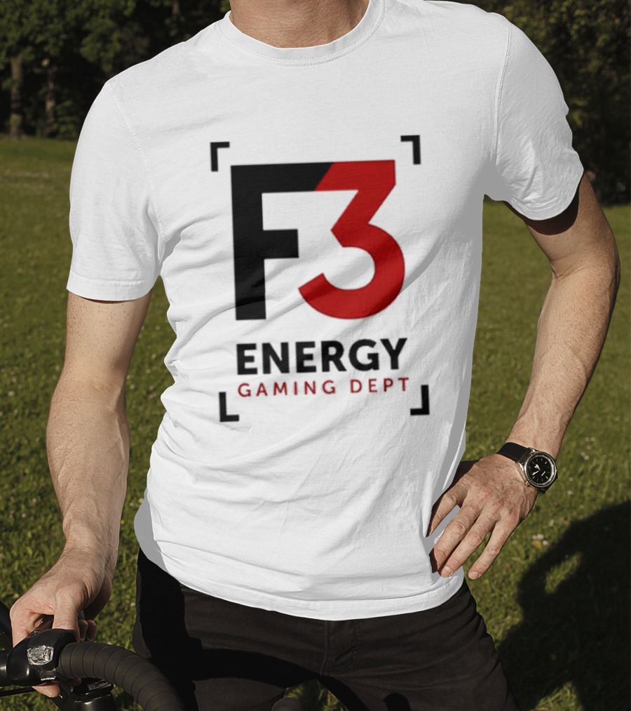 F3 Energy Gaming Dept Bold Red And Black T-Shirt