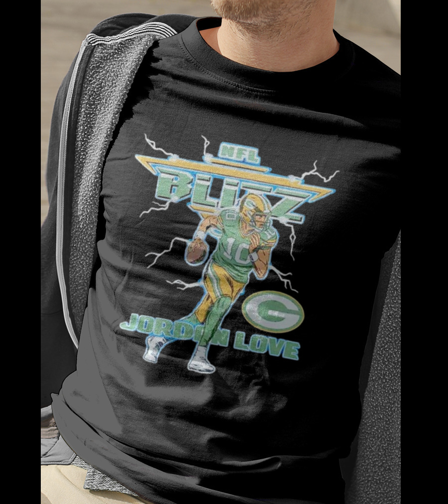 NFL Blitz Jordan Love Packers T-Shirt