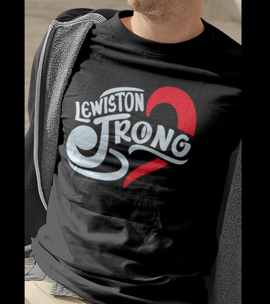 Lewiston Strong Heart Symbol Maine Resilience T-Shirt