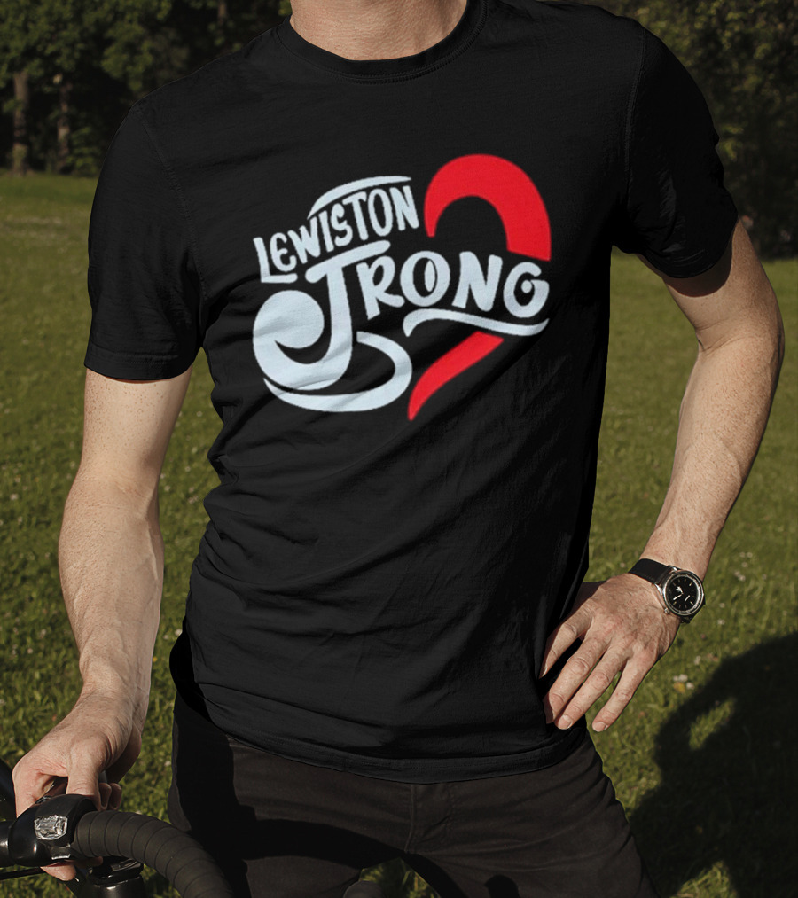 Lewiston Strong Heart Symbol Maine Resilience T-Shirt