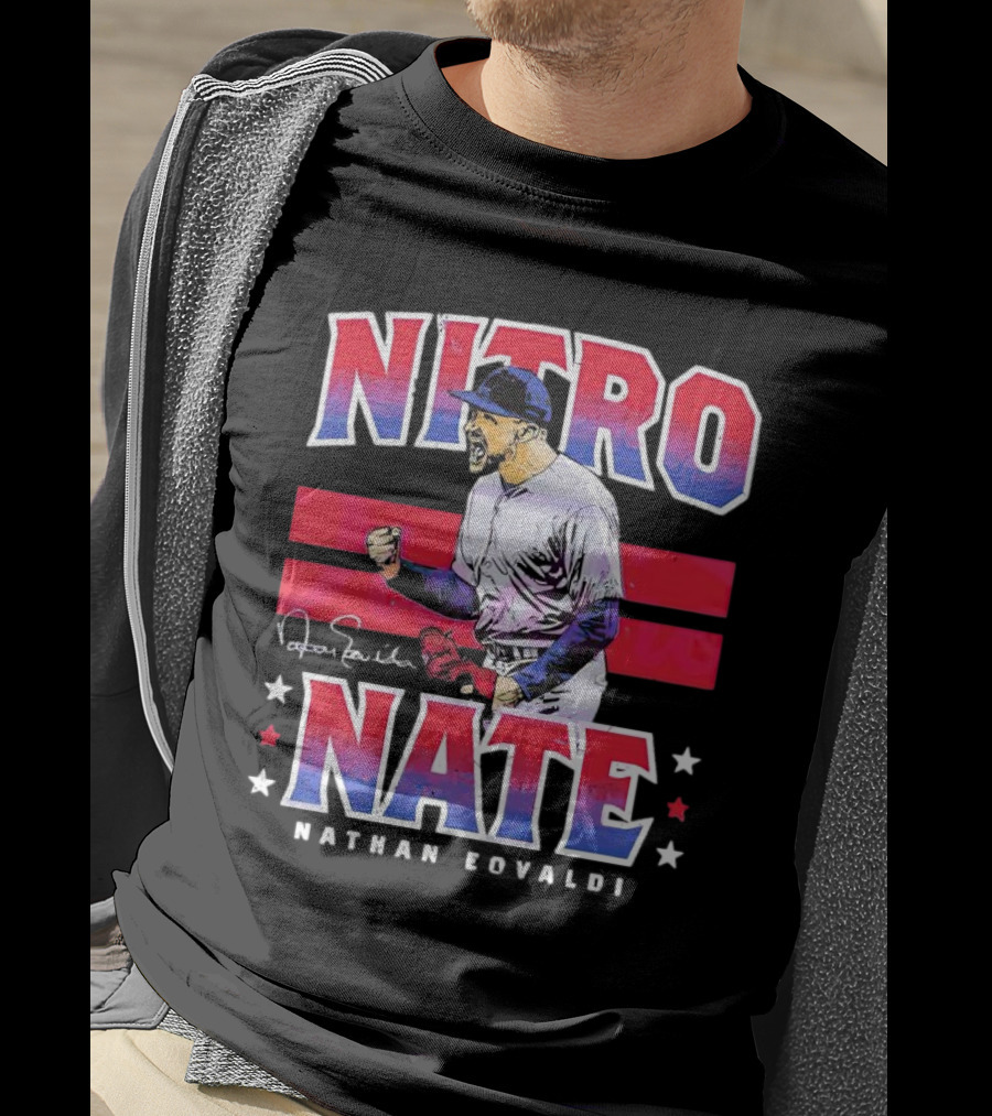 Nitro Nate Nathan Eovaldi Signature Baseball T-Shirt