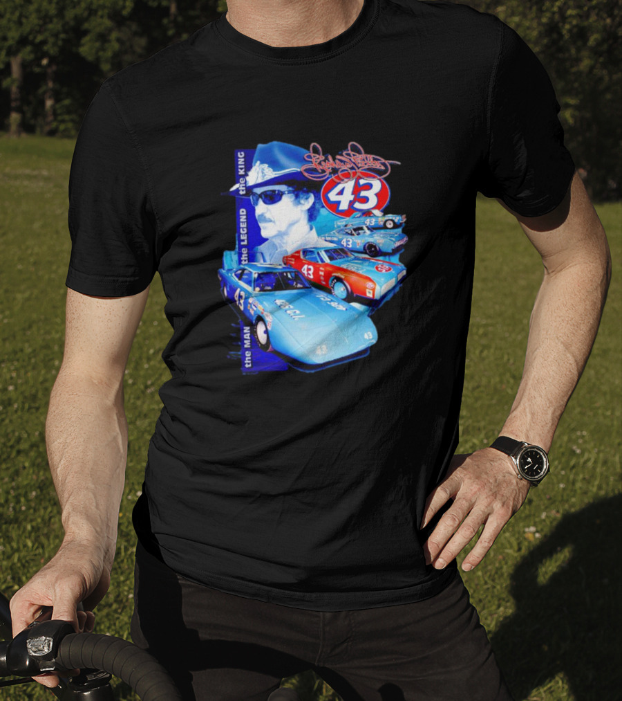 Richard Petty The Legend The King 43 Signature Racing Cars T-Shirt