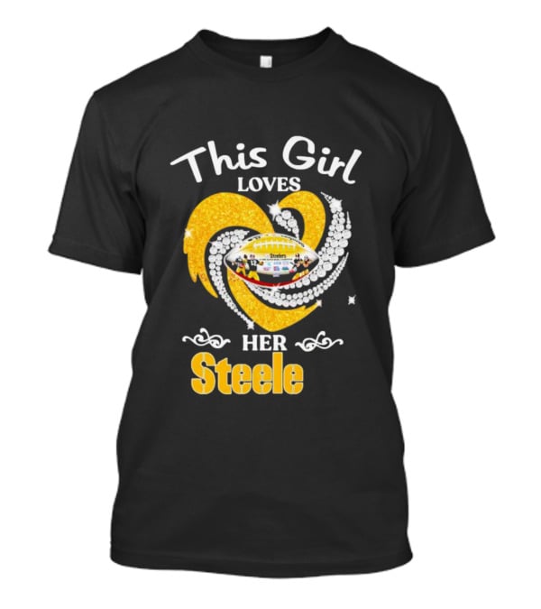 This Girl Loves Her Steelers Heart Football Fan Love T-Shirt
