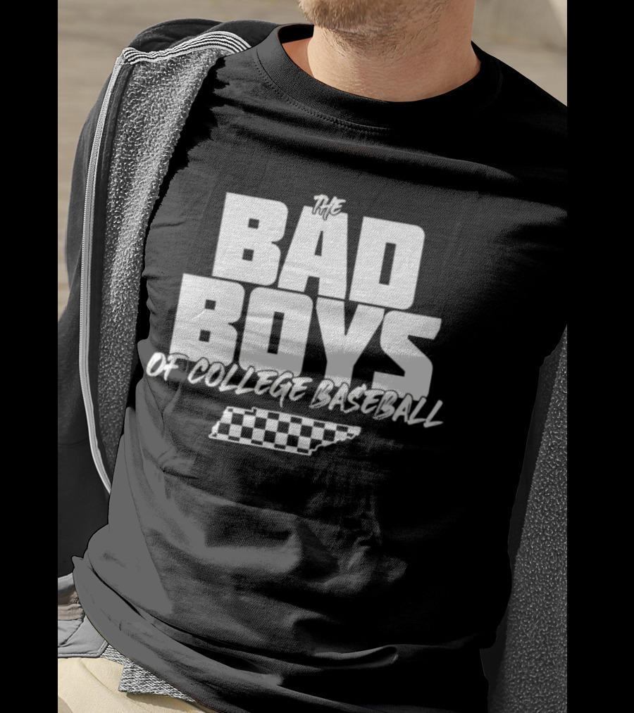 The Bad Boys Of College Baseball Tennessee Checkerboard State T-Shirt