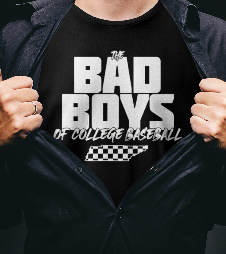 The Bad Boys Of College Baseball Tennessee Checkerboard State T-Shirt
