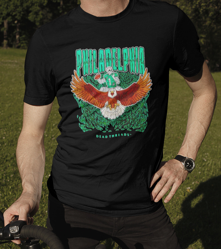 Philadelphia Football Eagle Dead Threads T-Shirt