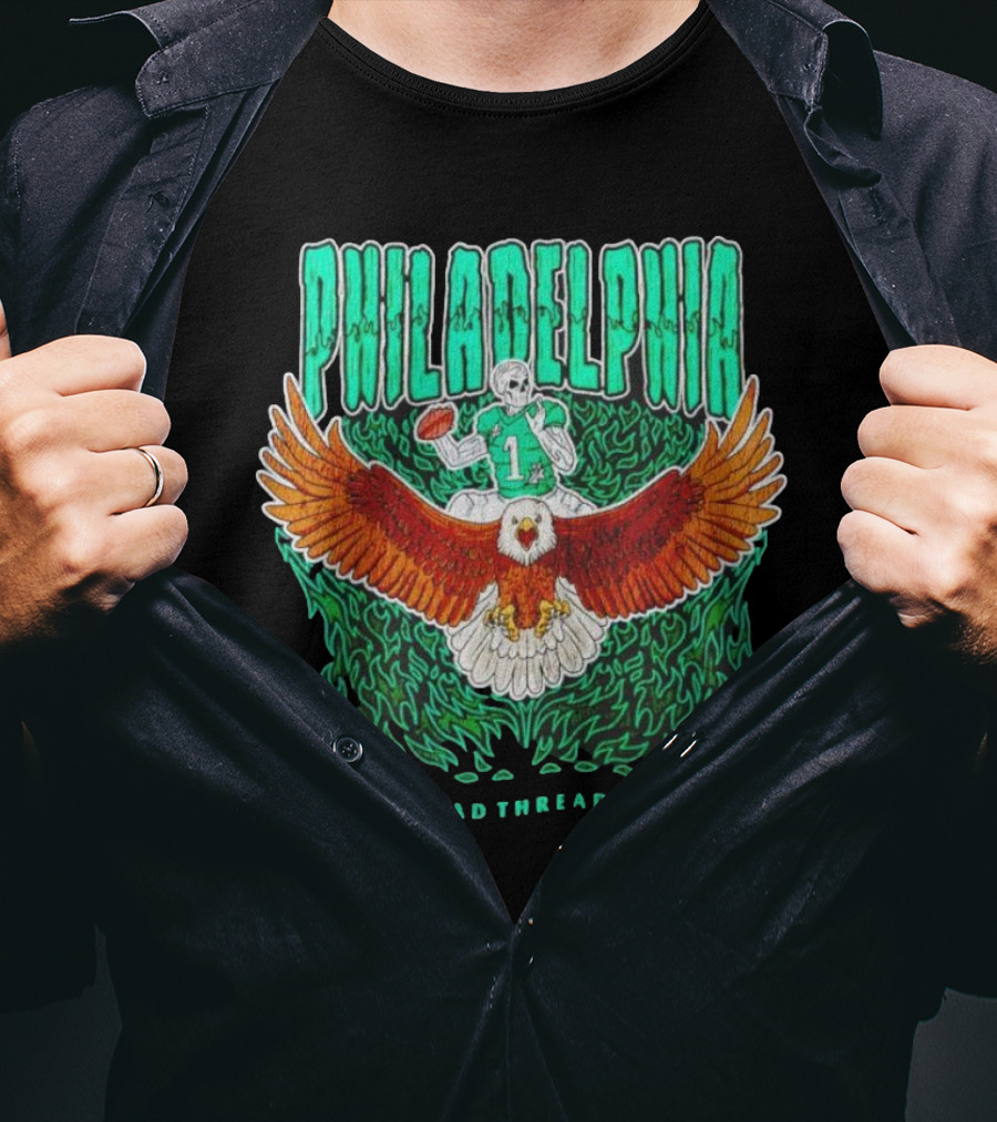 Philadelphia Football Eagle Dead Threads T-Shirt