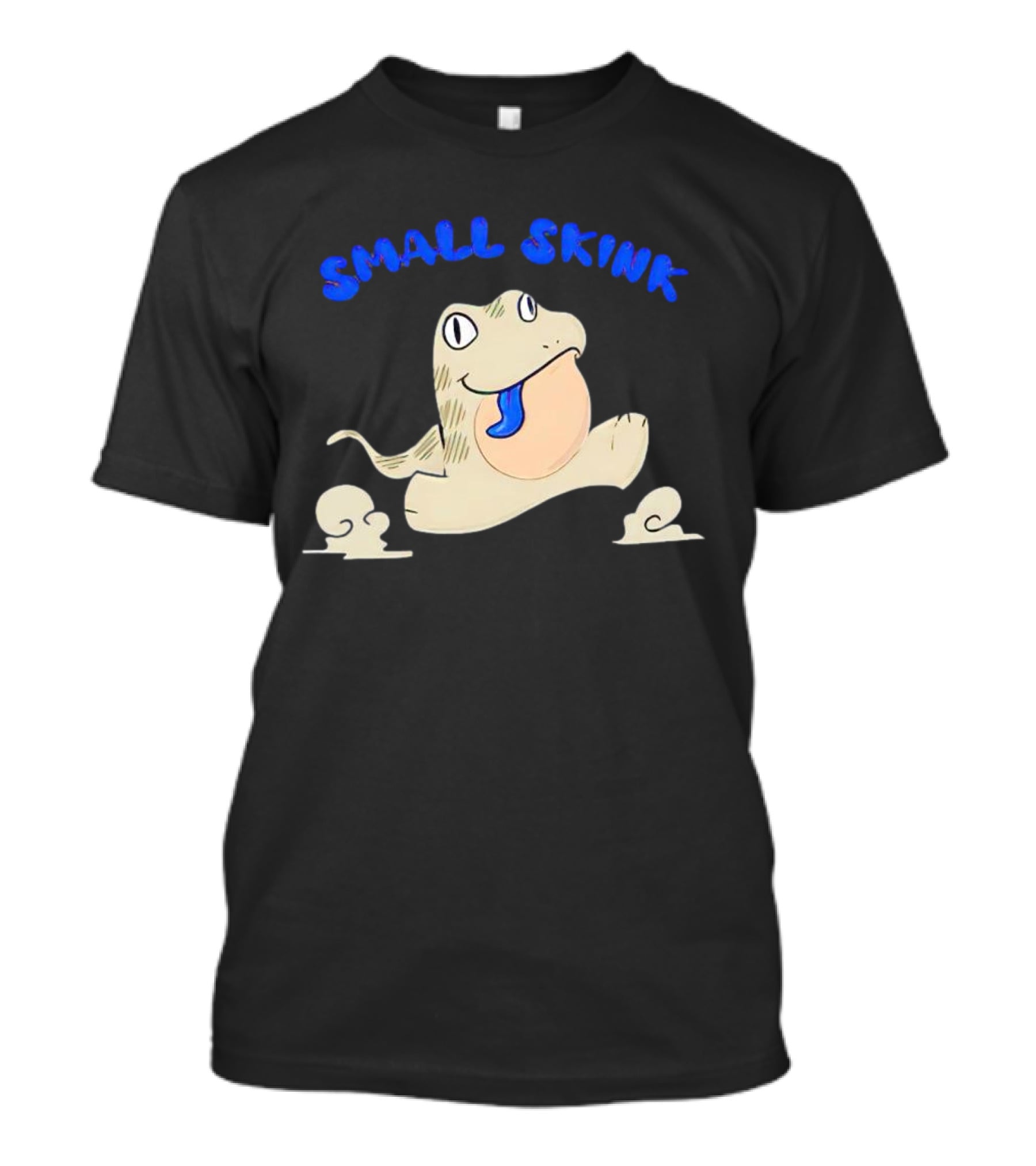 Small Skink Blue-Tongued Frog Style Retro T-Shirt