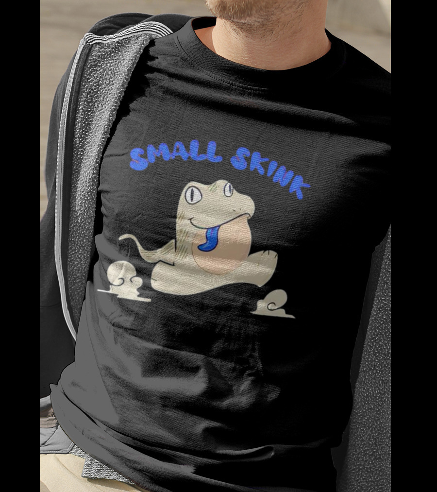 Small Skink Blue-Tongued Frog Style Retro T-Shirt