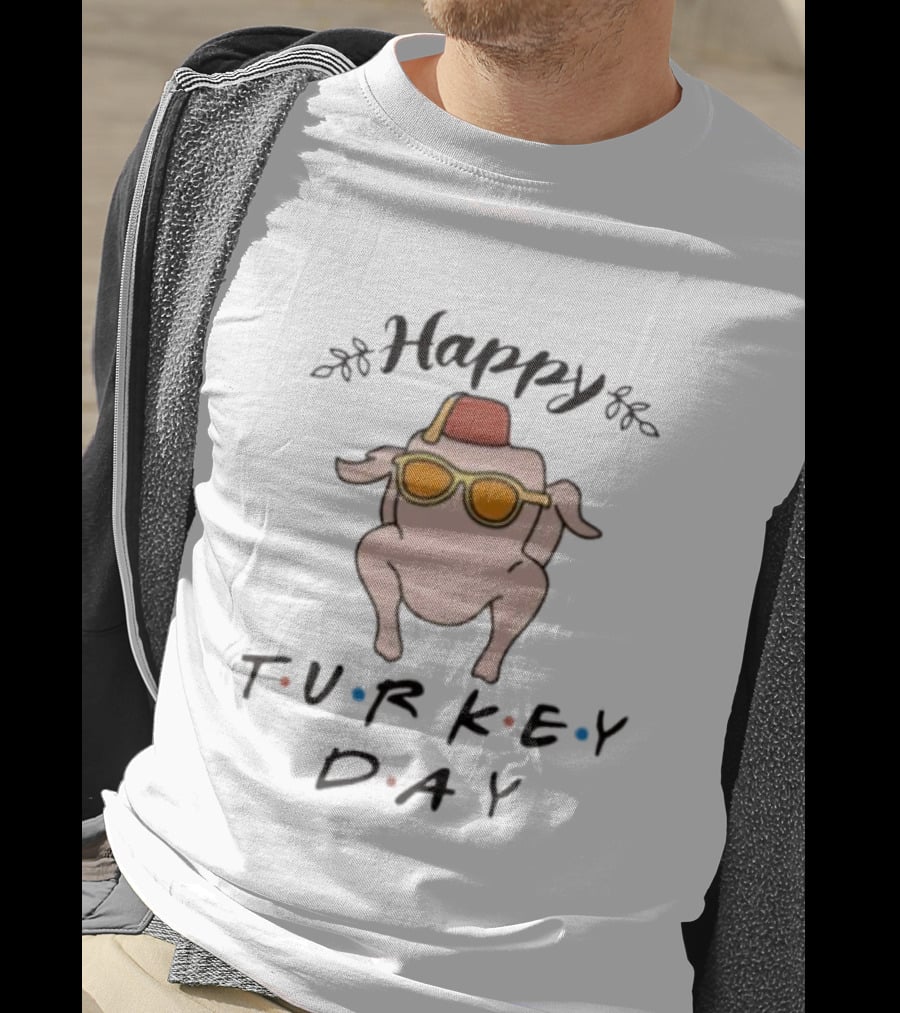 Happy Turkey Day Friends Sunglasses Dance T-Shirt