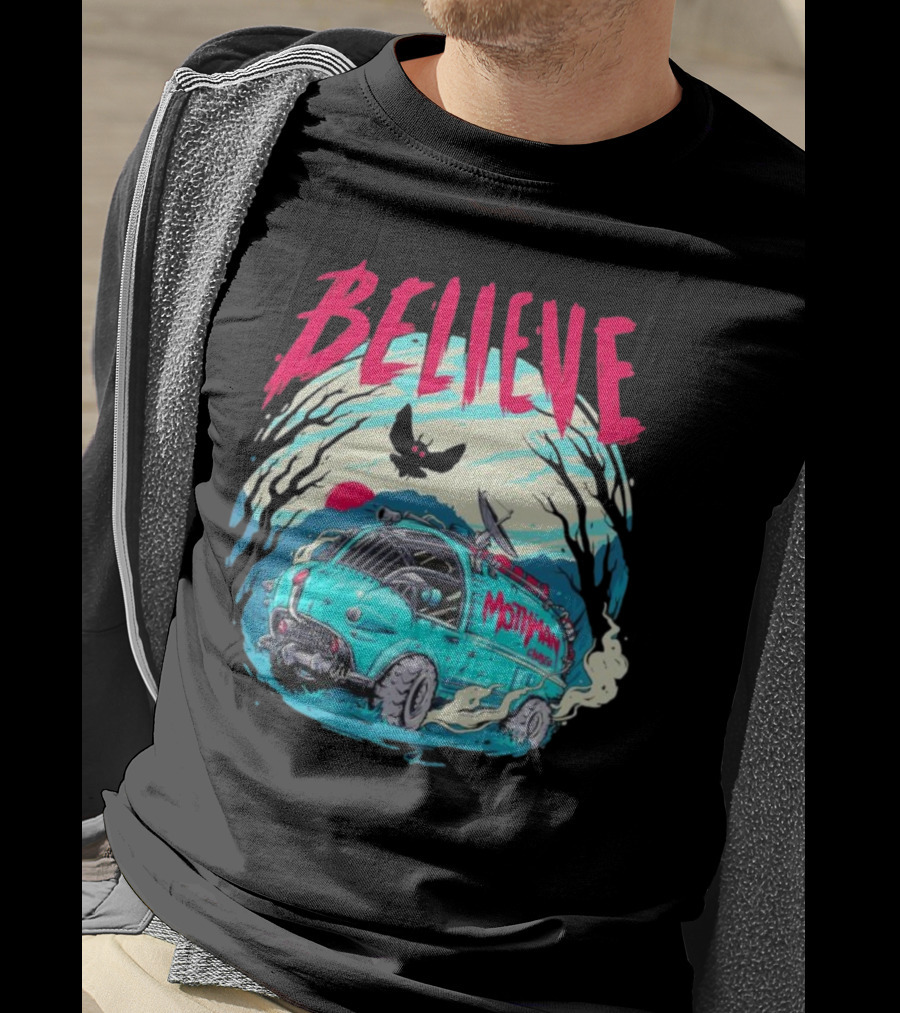 Believe Mothman Shadow Van Adventure T-Shirt