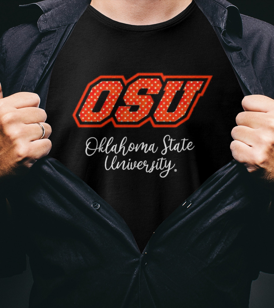 OSU Oklahoma State University Polkadot T-Shirt