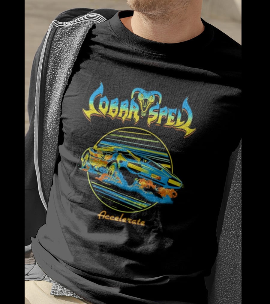 Cobra Spell Accelerate Neon Cobra And Racing Car T-Shirt