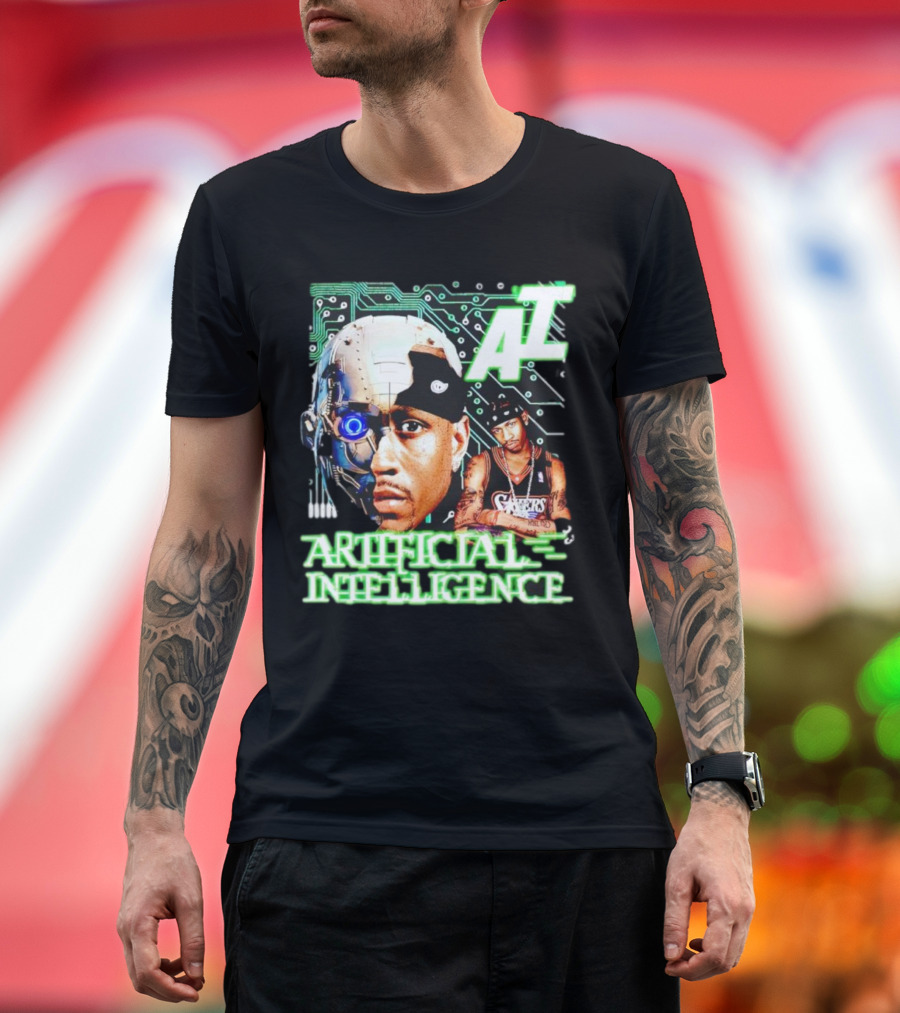 AI Allen Iverson Artificial Intelligence 76ers Cybernetic Fusion T-Shirt