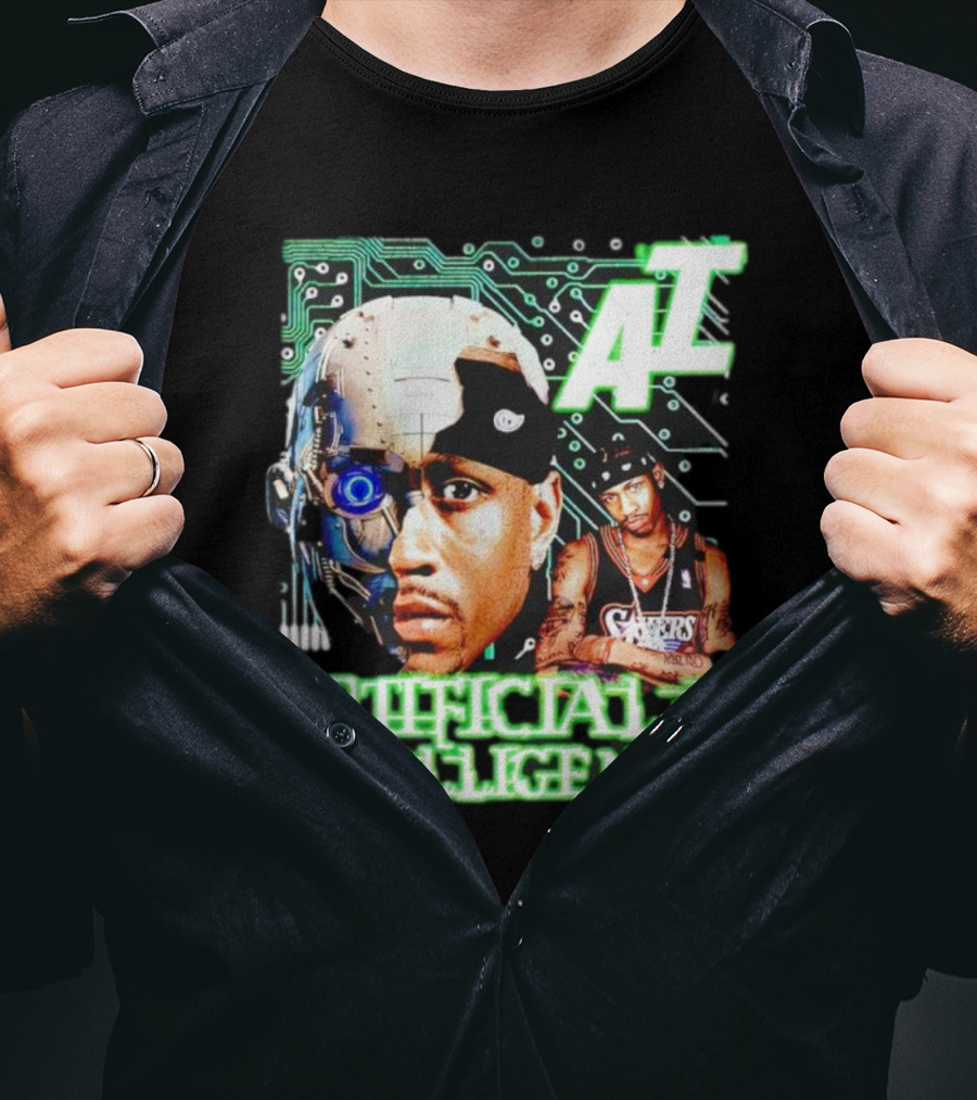 AI Allen Iverson Artificial Intelligence 76ers Cybernetic Fusion T-Shirt