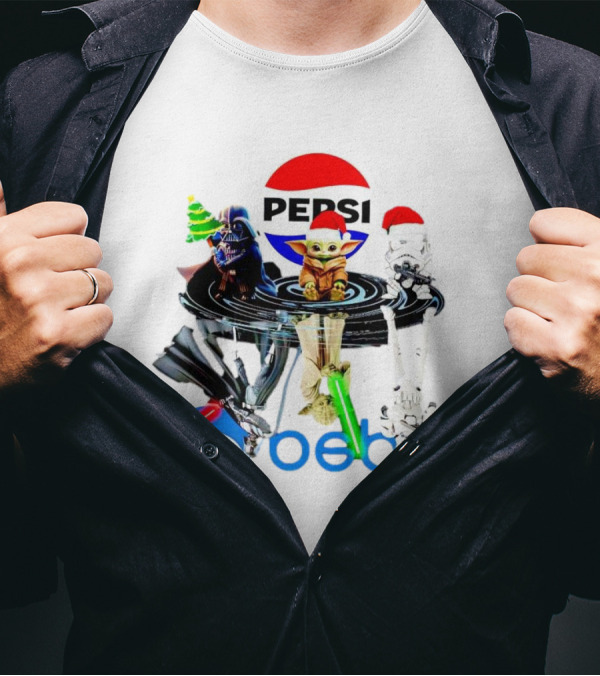 Pepsi Christmas Darth Vader Yoda Stormtrooper T-Shirt