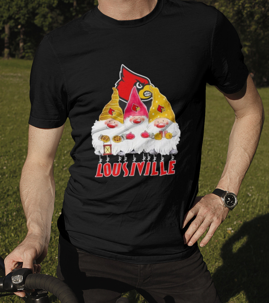 Louisville Cardinals Christmas Gnomies T-Shirt