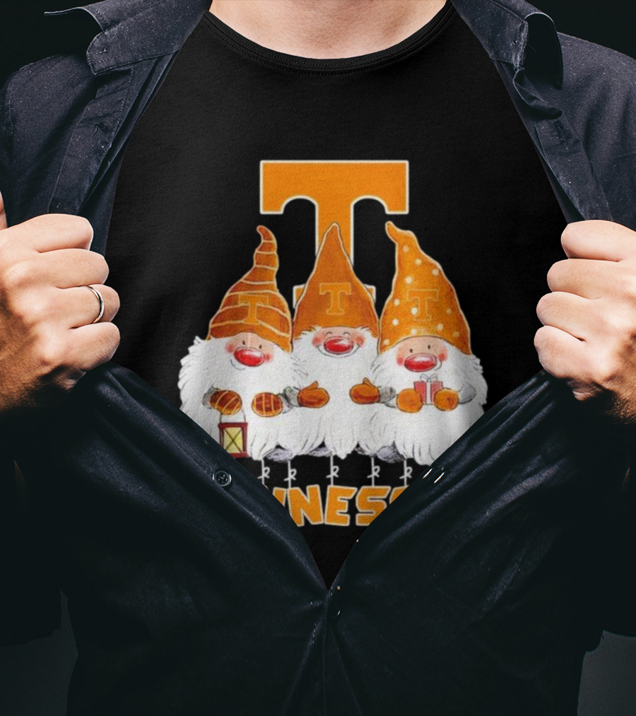 Tennessee Volunteers Christmas Gnomies With Orange T T-Shirt