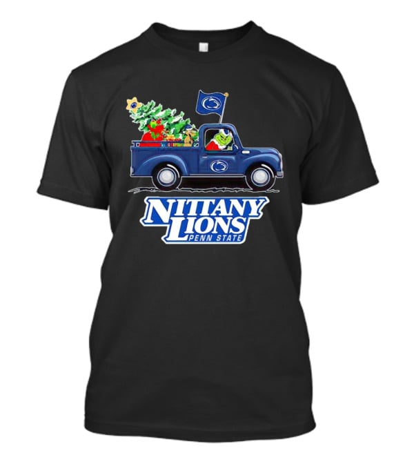 Grinch Driving Christmas Truck Nittany Lions Penn State T-Shirt